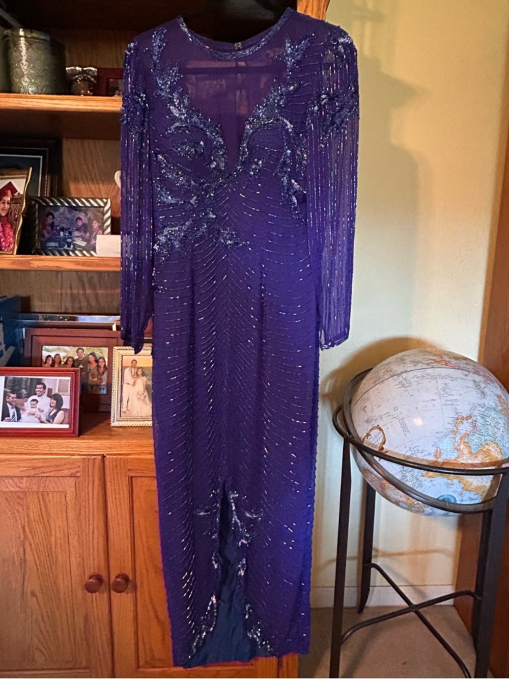 Stunning A.J. Bari Beaded black tie evening Dress 4
